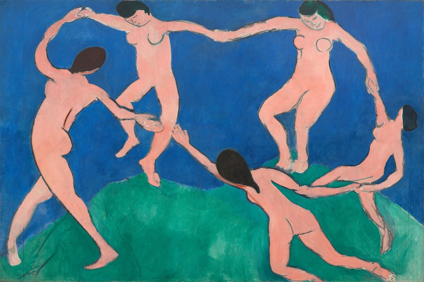 Matisse — five bodies mid-movement, a circle
